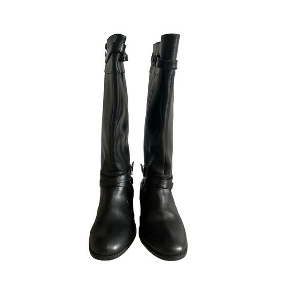 Comfortview Women's Wide Width The Janis Wide Calf Leather Boot New 9.5 - Picture 1 of 12